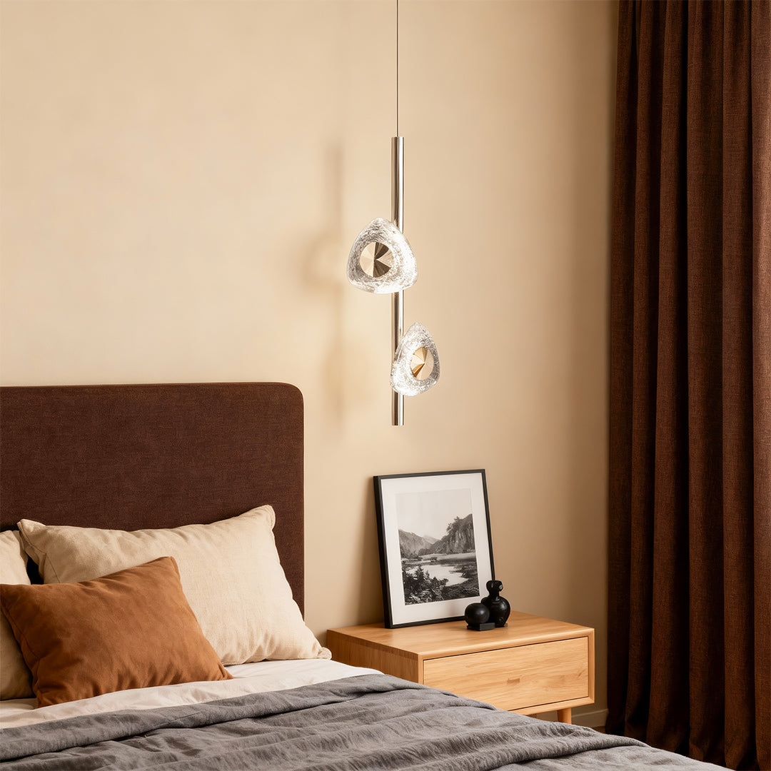Modern Crystal Pendant Light Luxury Aluminum Ceiling Light