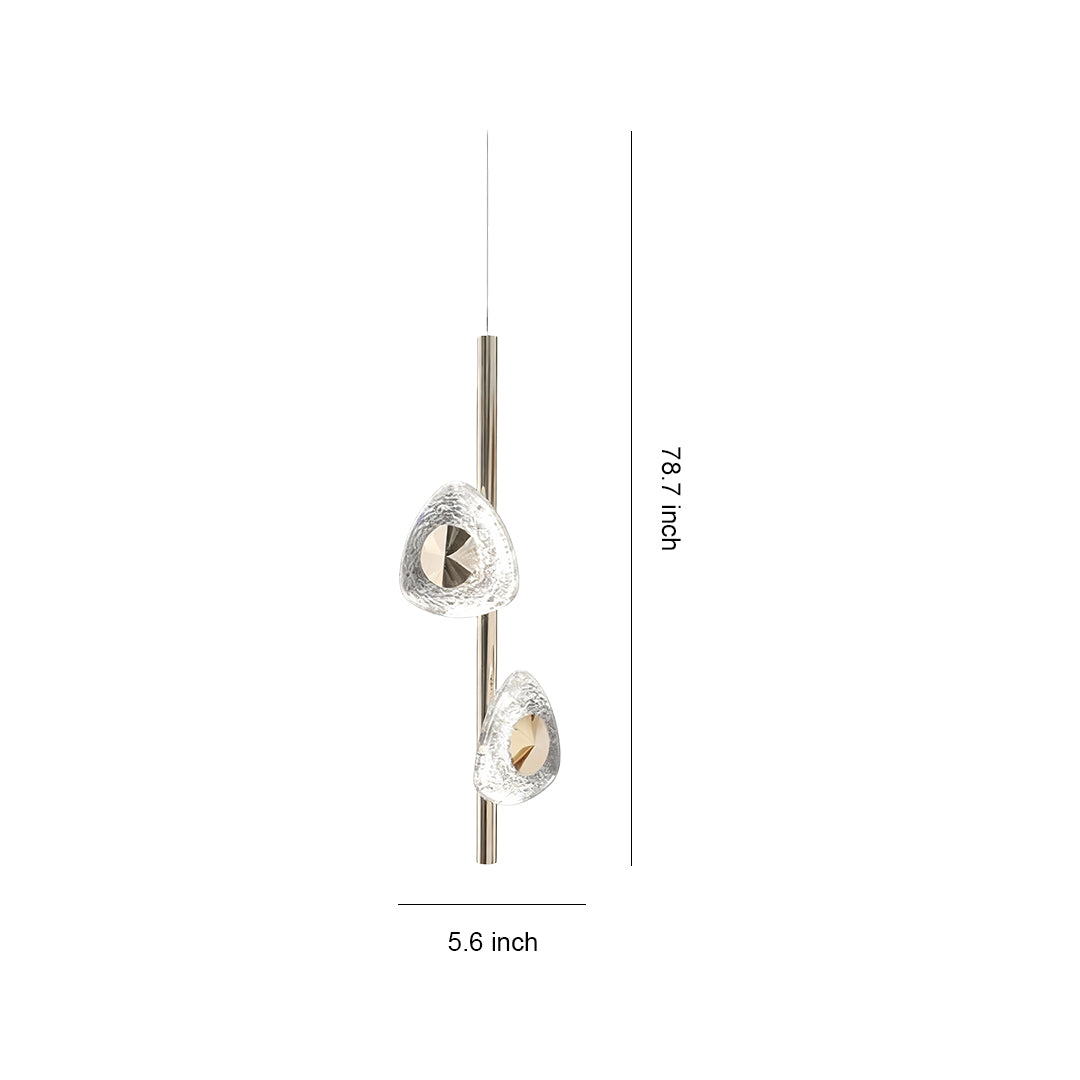Modern Crystal Pendant Light Luxury Aluminum Ceiling Light