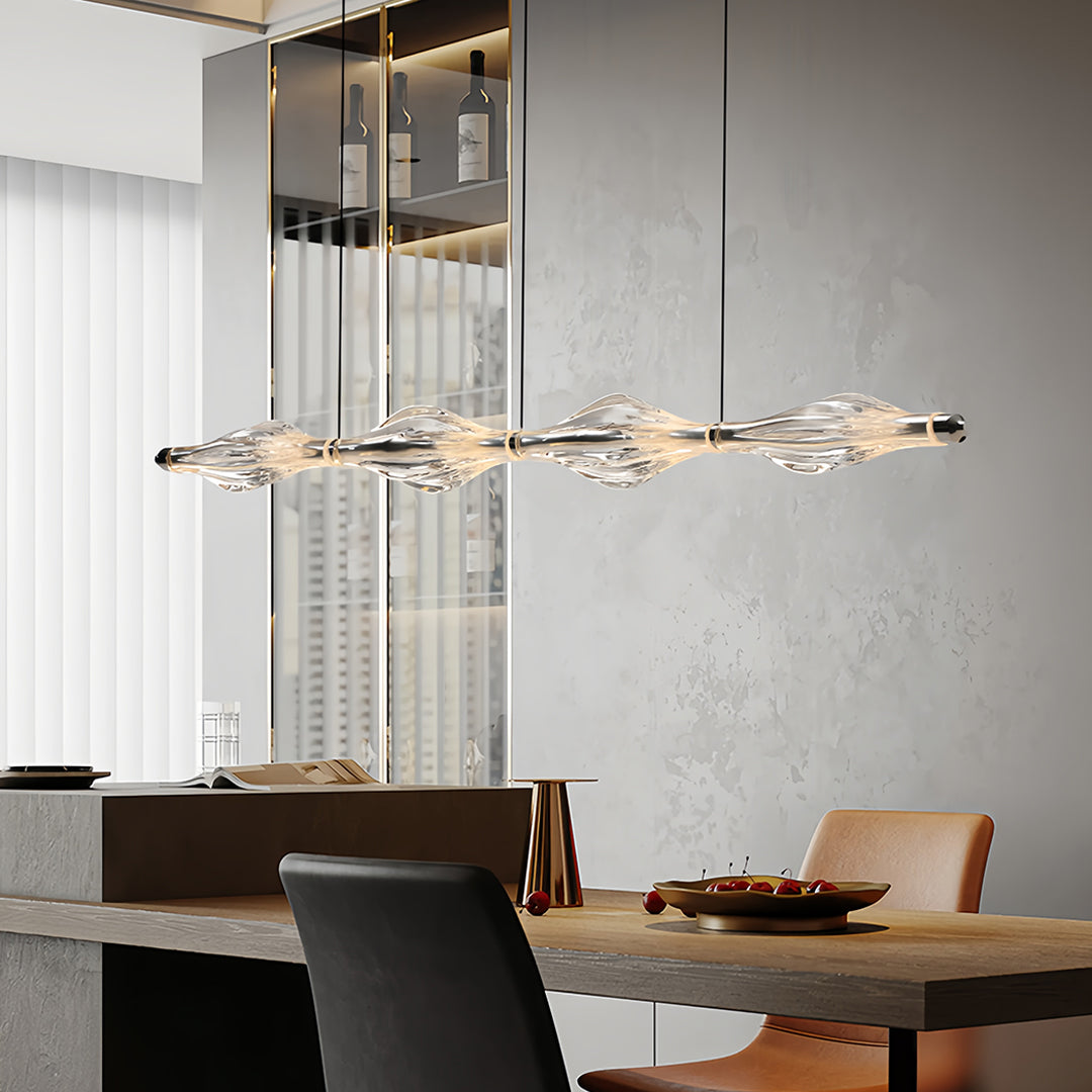 Crystal Pendant Lights for Kitchen Island Modern Minimalist LED Light