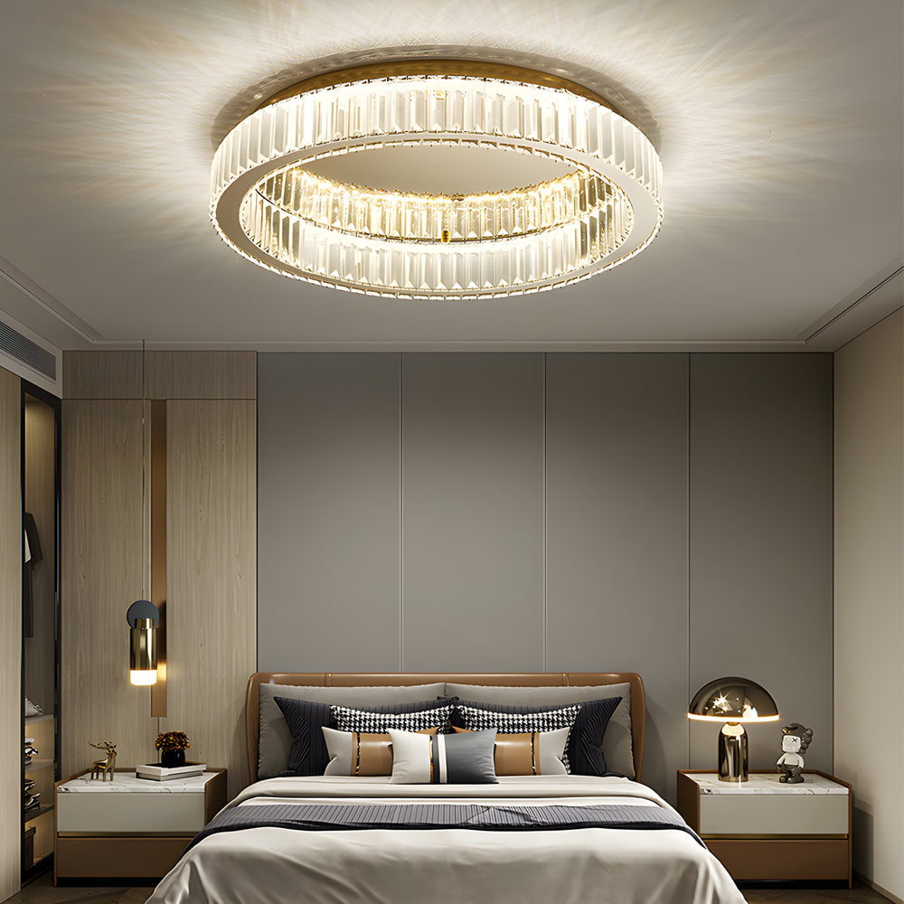 Crystal Ring Ceiling Light Modern Dimmable LED Luxury Light