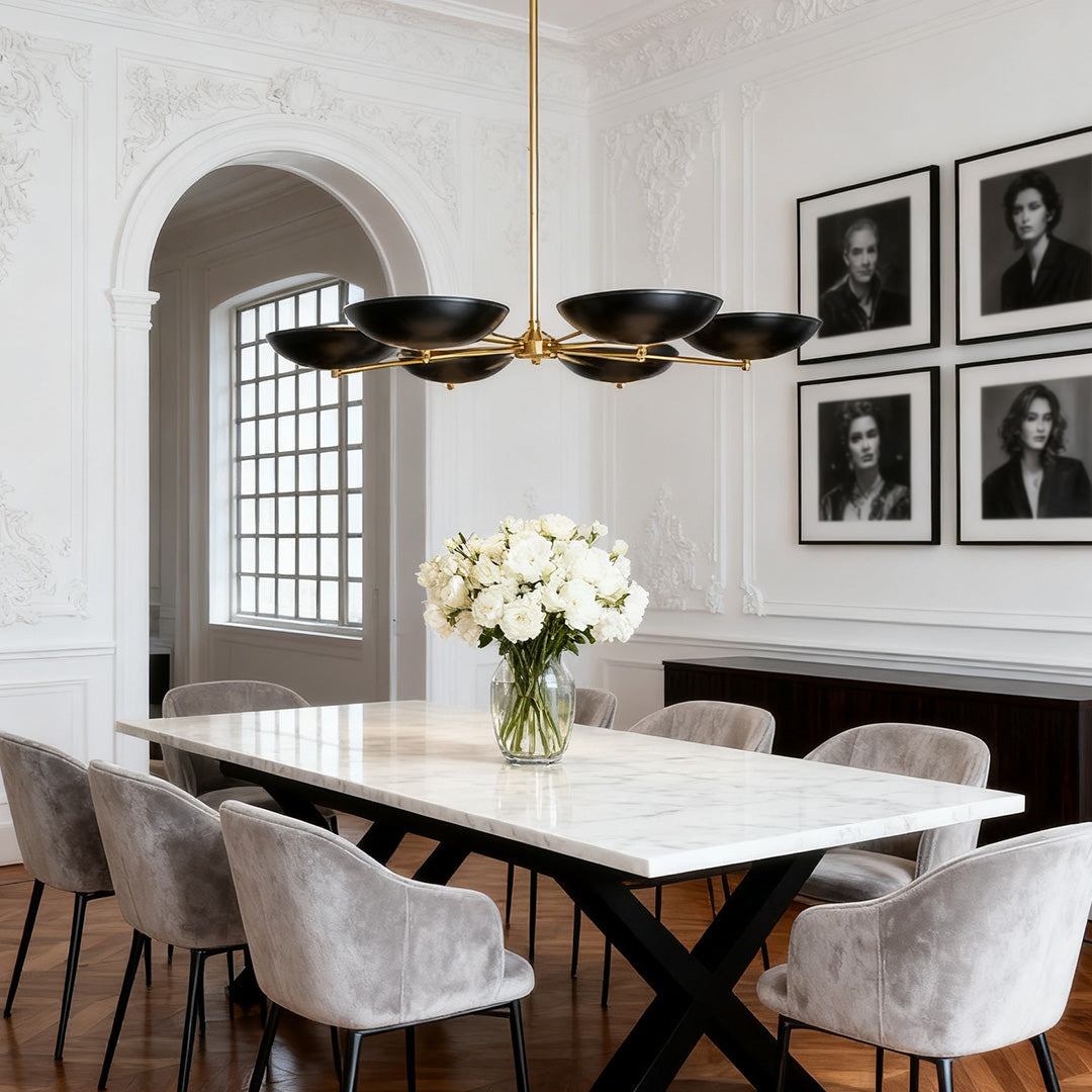 Black and Gold Chandeliers Contemporary Stylish Vintage Ceiling Light