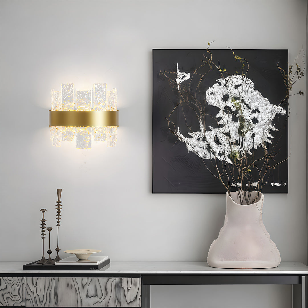 Modern Glass Wall Lights Solid Copper Minimalist Lamp