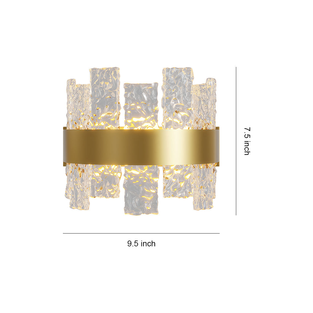 Modern Glass Wall Lights Solid Copper Minimalist Lamp