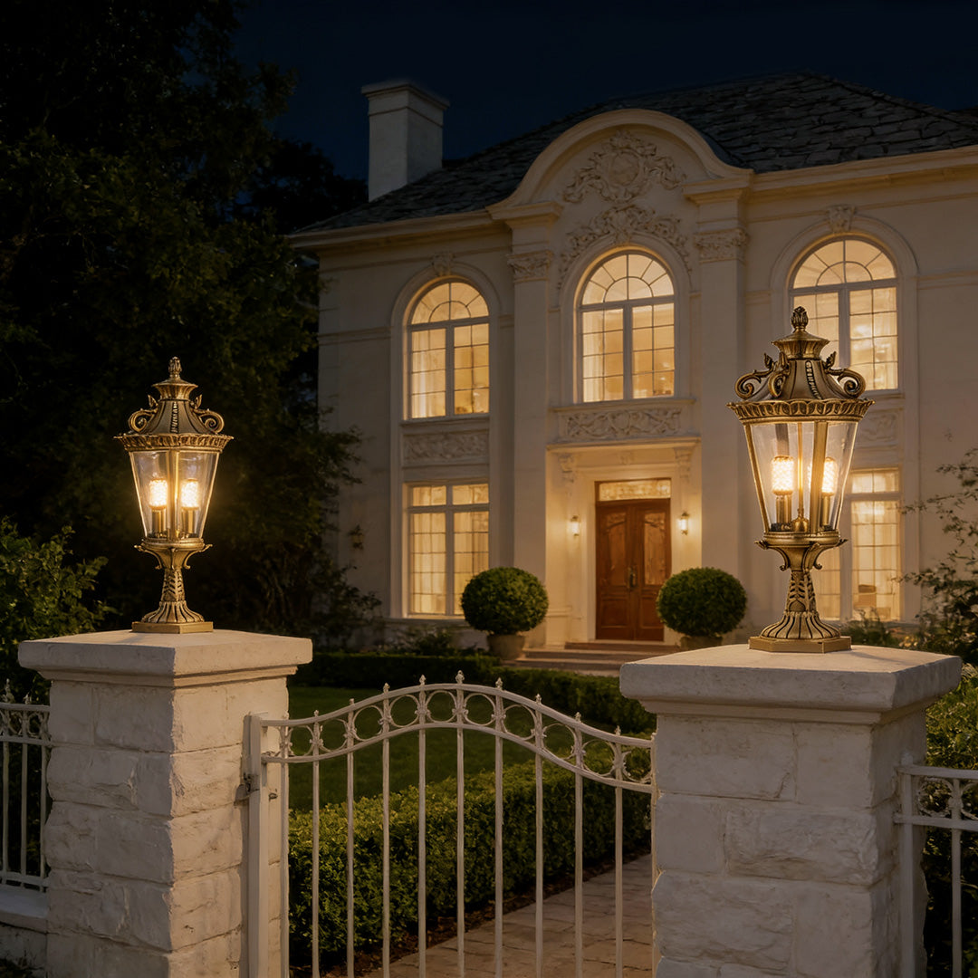 Glass Pillar Lights Outdoor Waterproof Minimalist Fence Light