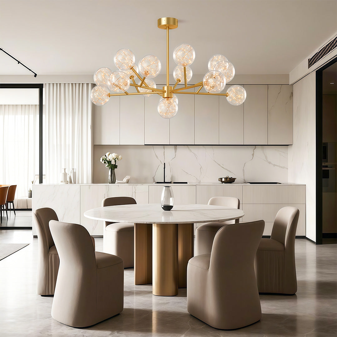 Modern Glass Globe Chandelier Full Sky Star Ceiling Light