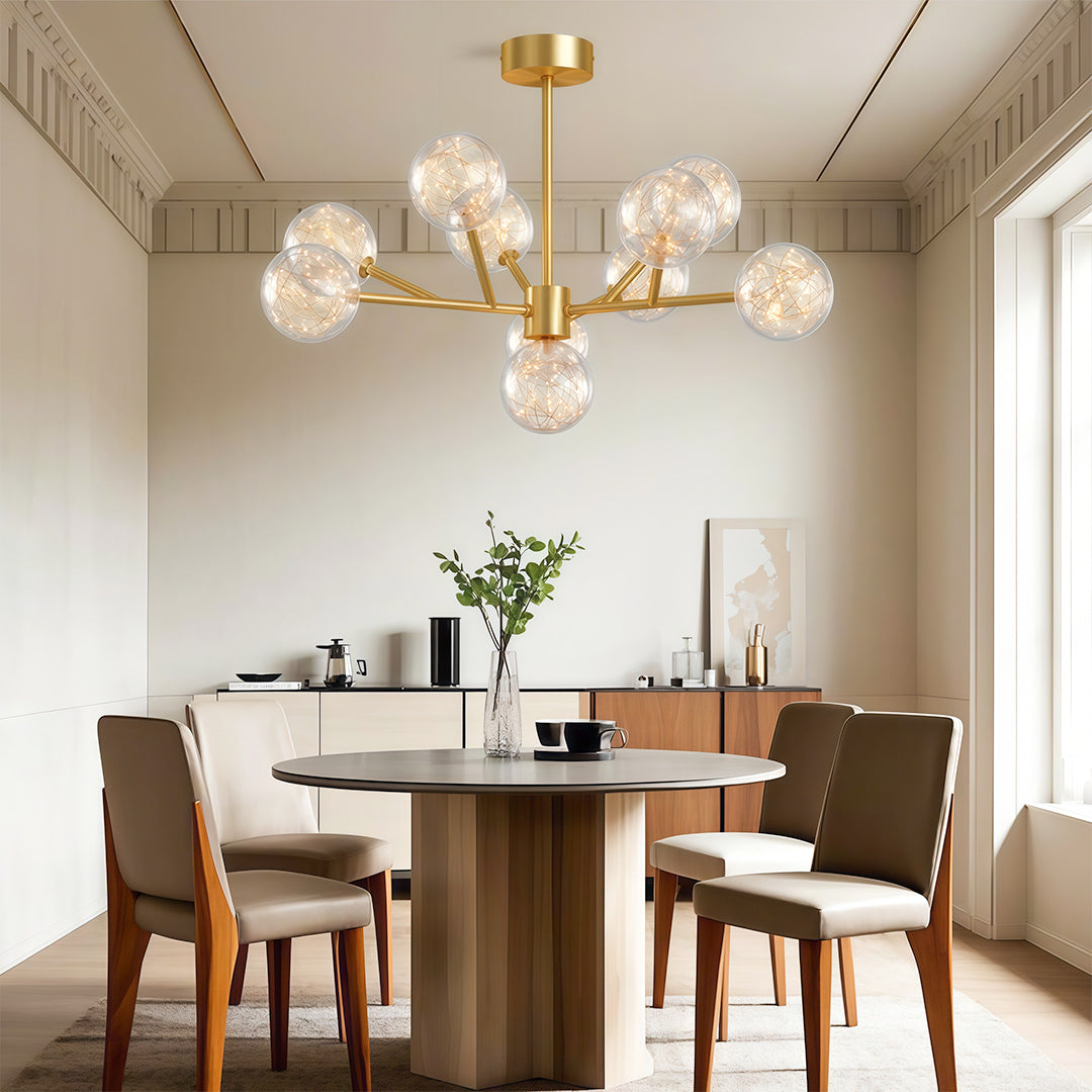 Modern Glass Globe Chandelier Full Sky Star Ceiling Light