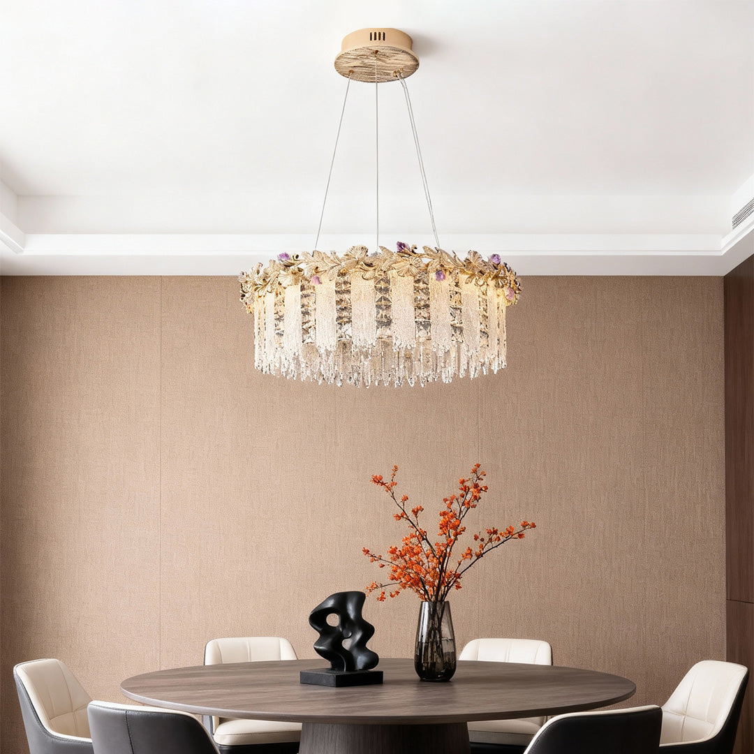 Gold Chandelier Crystal French Minimalist Ceiling Light