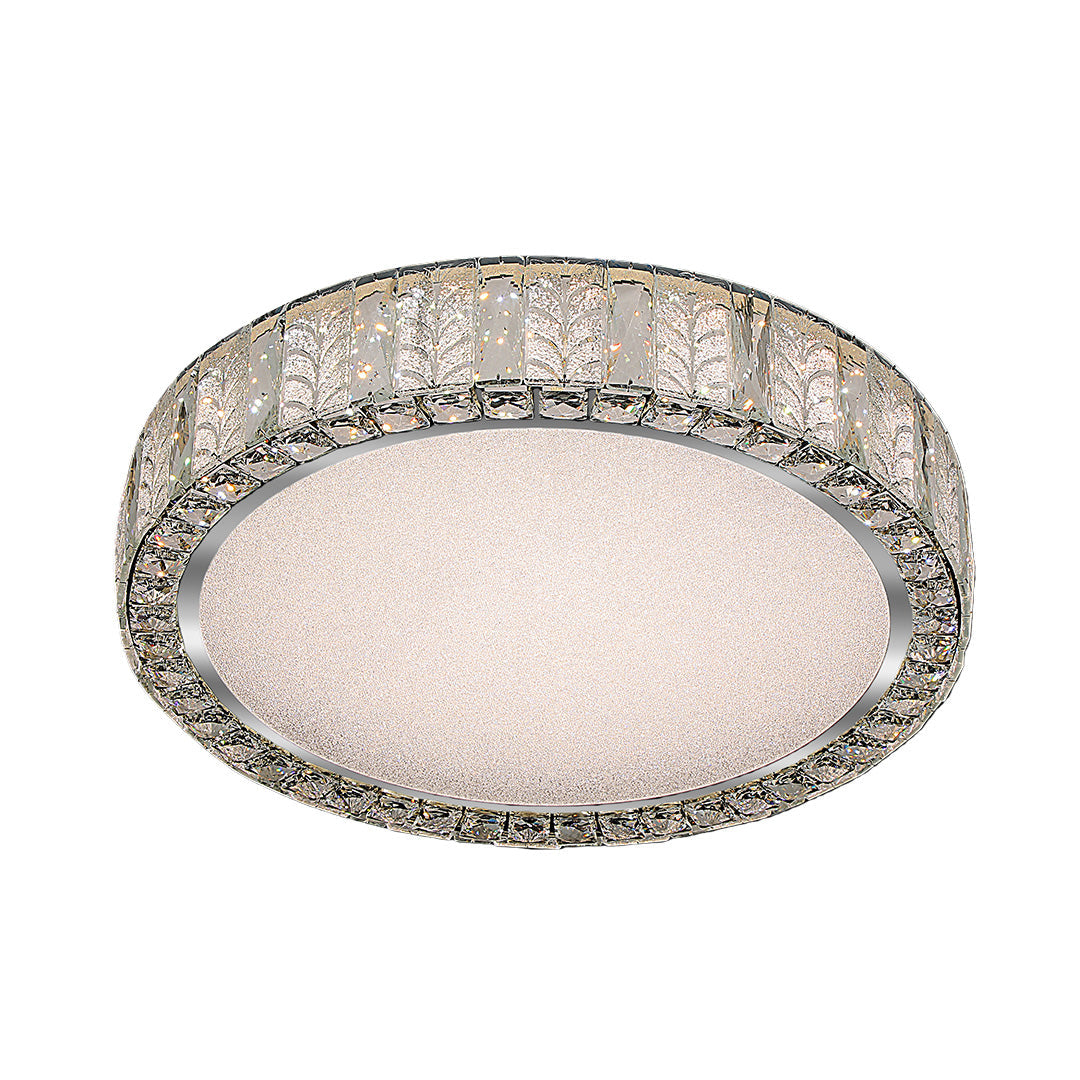 Modern Gold Flush Mount Ceiling Light LED Round Crystal Light