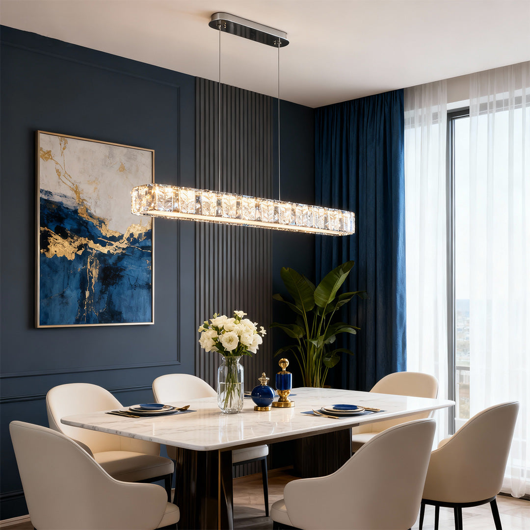 Modern Gold Pendant Light Minimalist Luxury Linear Ceiling Lights