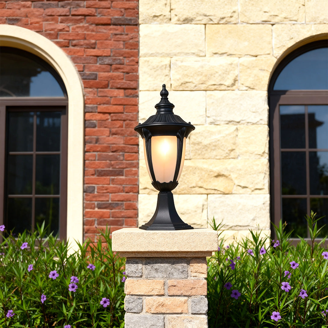 Exterior Pillar Light Traditional Waterproof Aluminum Lamp