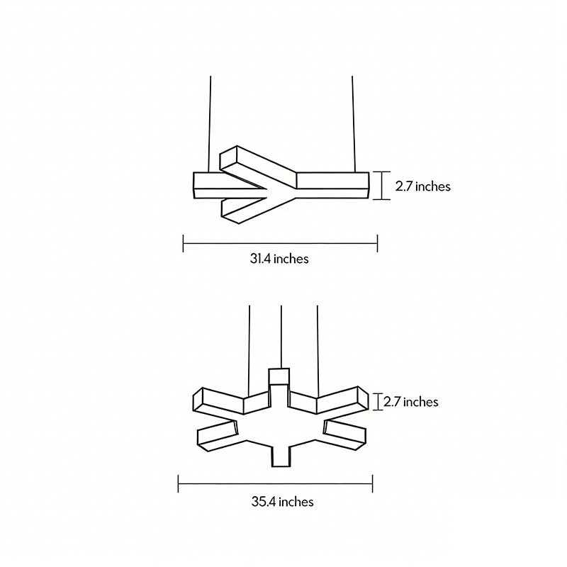 Modern Industrial Chandelier LED Metal Unique Ceiling Light