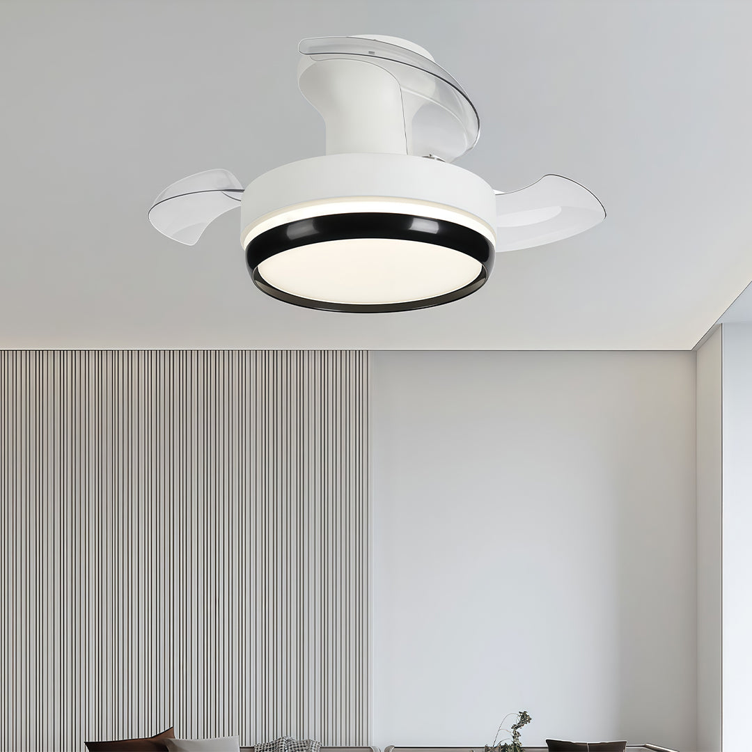 Ceiling Fan with Remote Light Minimalist Dimming LED 3-Blade Fan Lamp