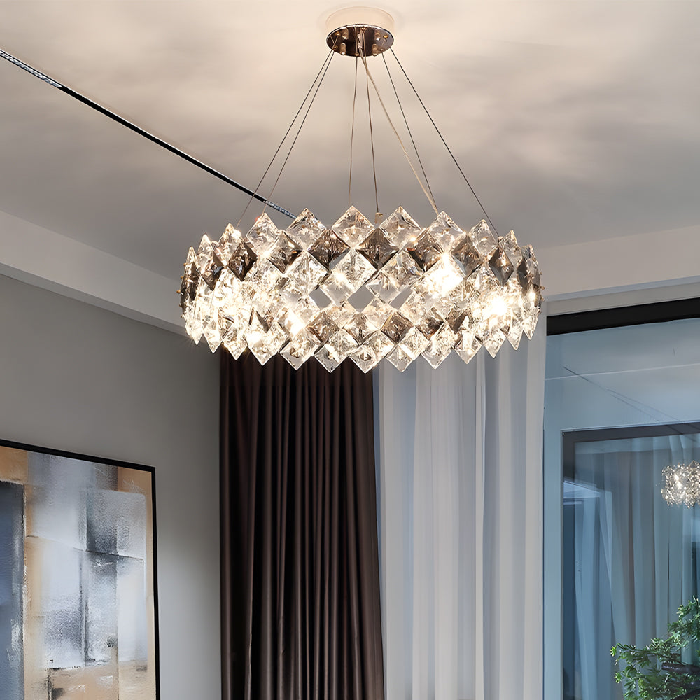 Modern Luxury Crystal Room Dining Chandeliers Metal Ceiling Light