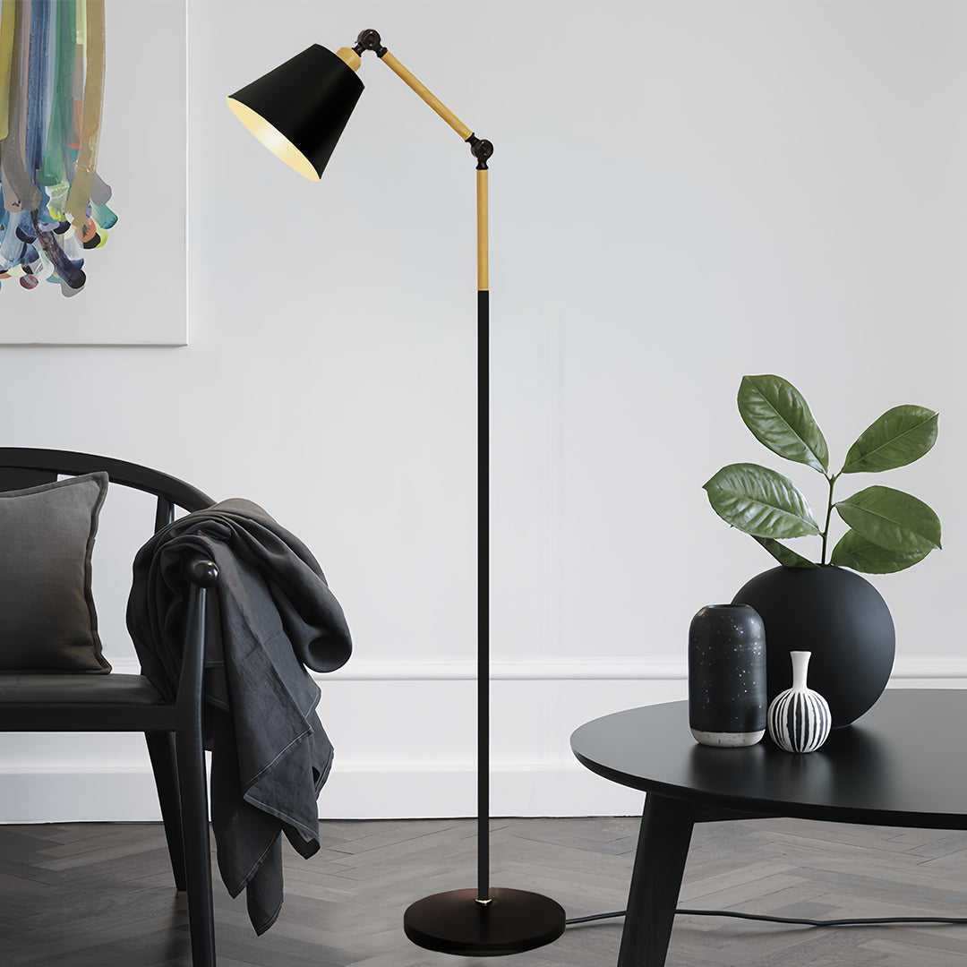 Metallic Floor Lamp Modern Adjustable Standing Lamp