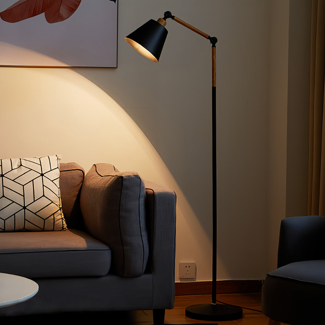 Metallic Floor Lamp Modern Adjustable Standing Lamp
