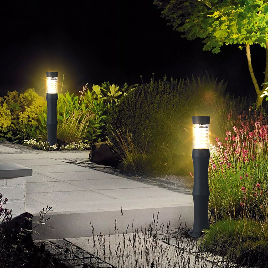Black Bollard Garden Lights Modern Minimalist Outdoor Light