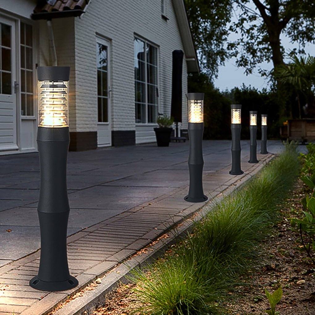 Black Bollard Garden Lights Modern Minimalist Outdoor Light