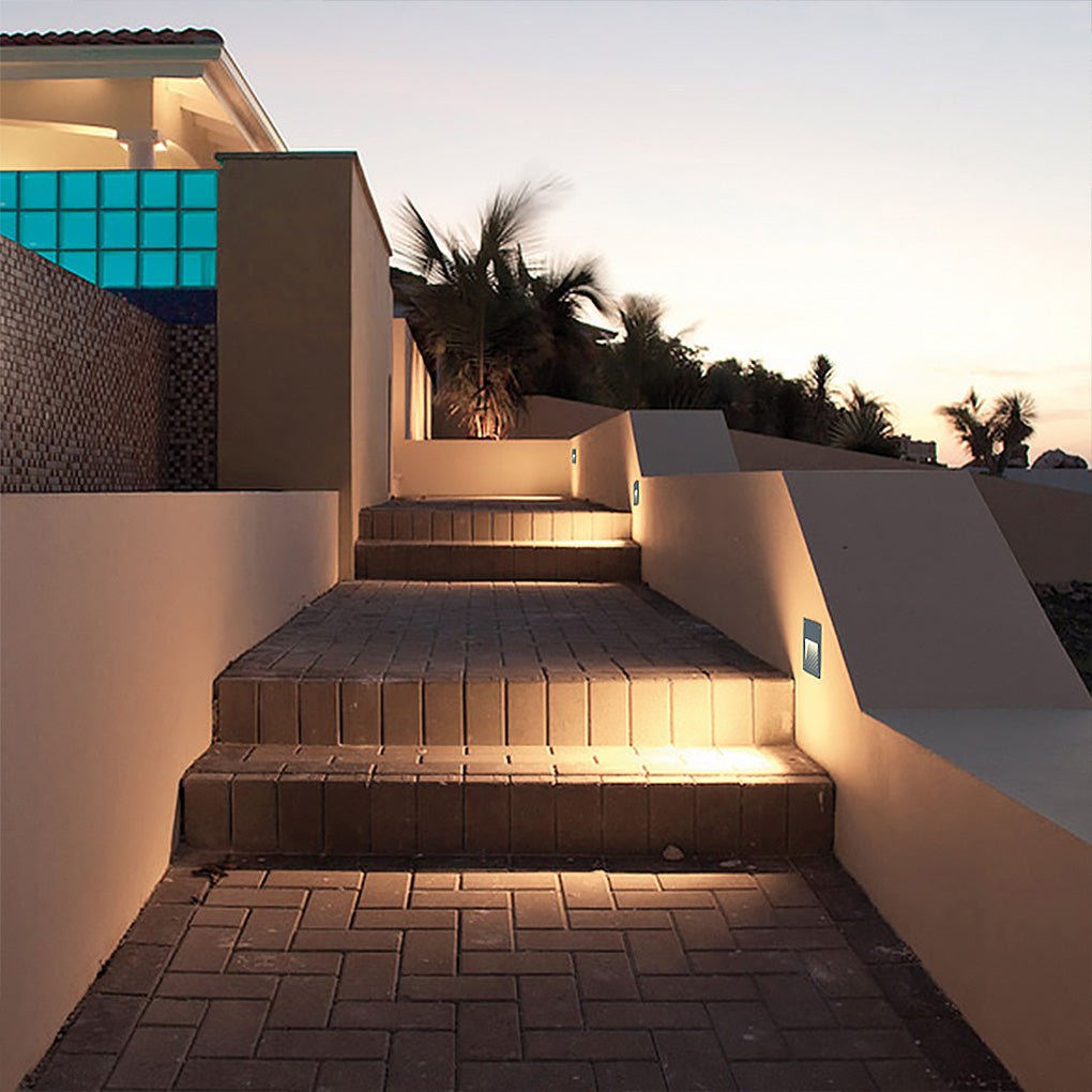 Modern Minimalist Waterproof Embedded Step Lights Wall Decorative Lamp for Outdoor Stairway