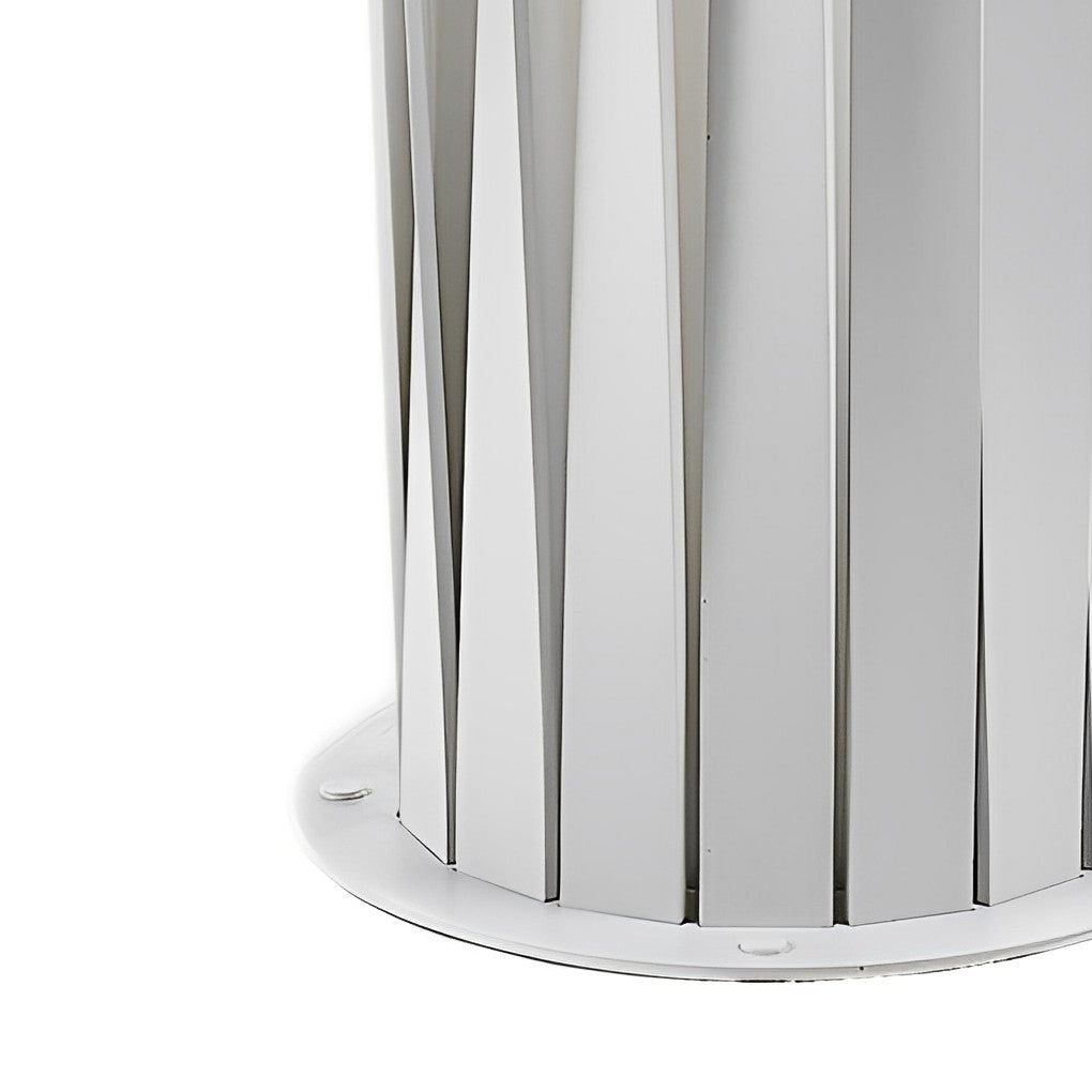 Modern Outdoor Lanterns White Twisted Metal LED Light