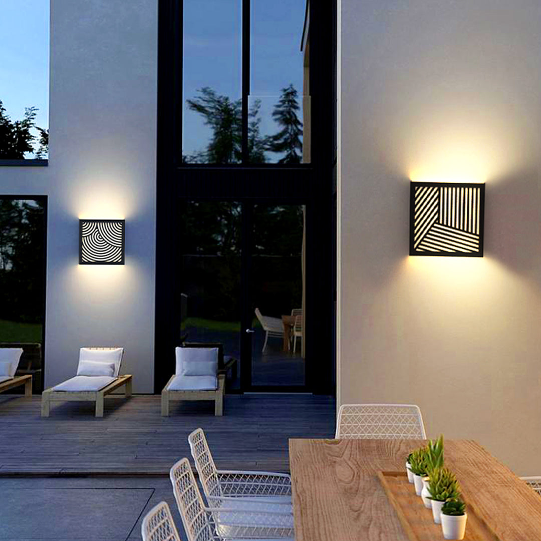 Modern Outdoor Sconces Black LED Minimalist Modern Wall Light