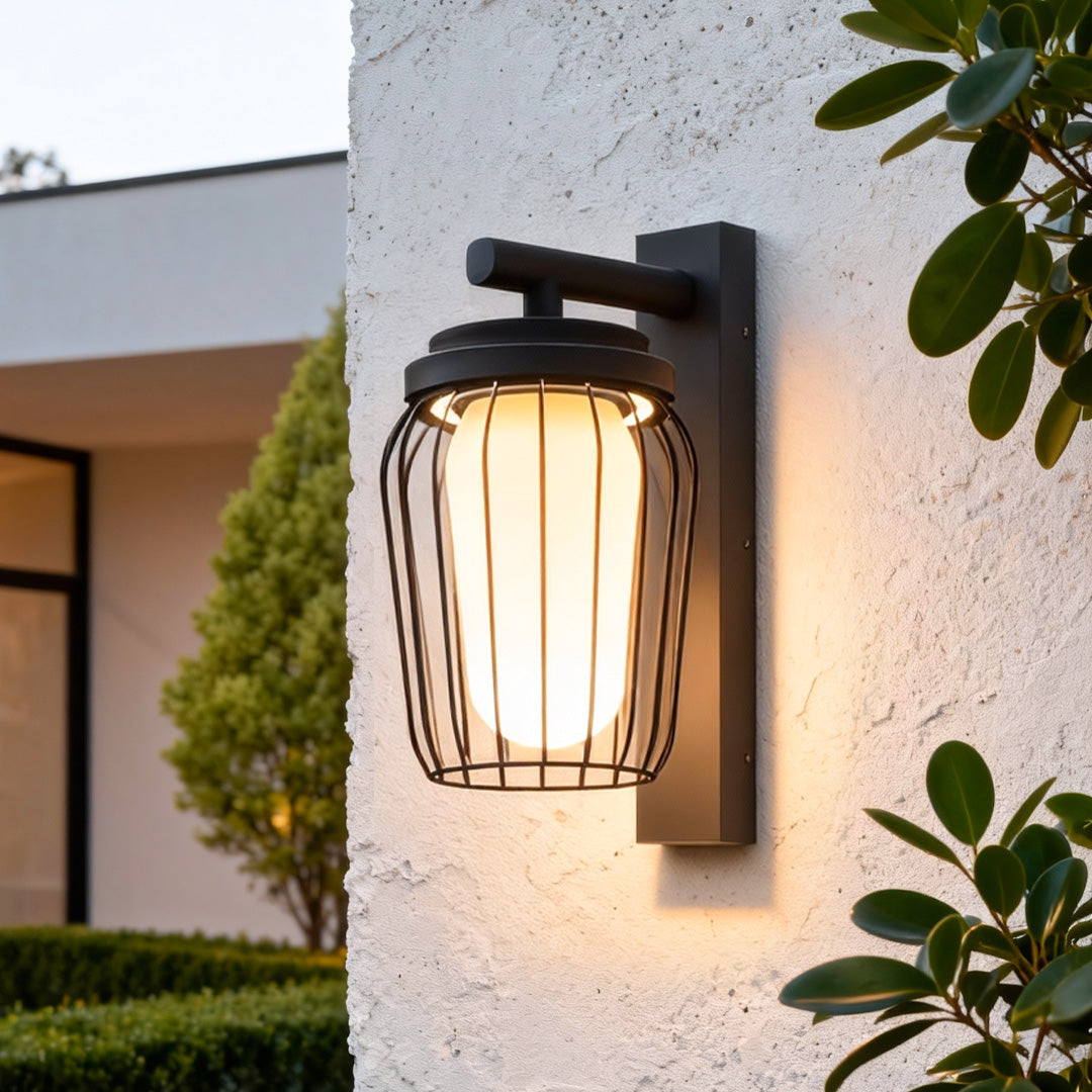 Outdoor Wall Lantern Sconce Birdcage Decorative Light