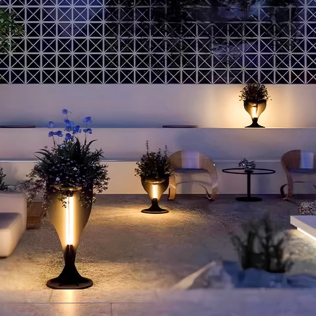 Lighted Planter Outdoor Waterproof Openwork Landscape Light