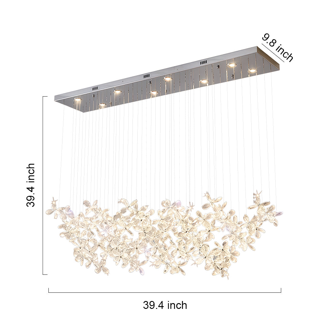 Rock Crystal Chandelier Italian Flower Island Light