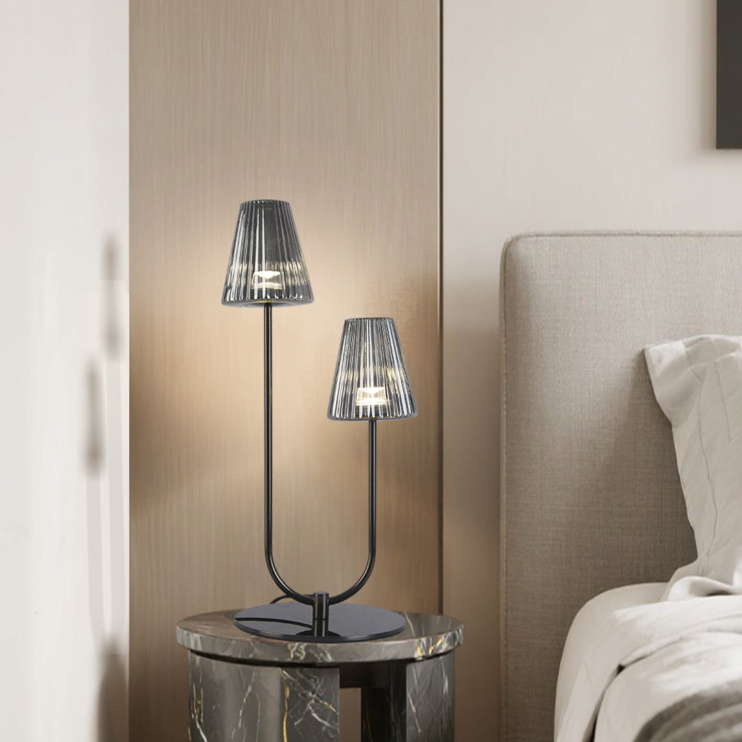 Minimalist Elegant Table Lamps American Modern Black LED Lamps