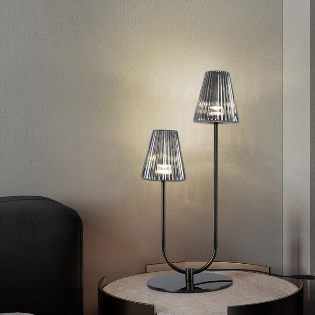 Minimalist Elegant Table Lamps American Modern Black LED Lamps