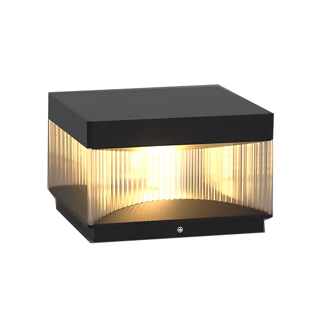Square Pillar Lights Industrial Black Outdoor Waterproof Post Lights