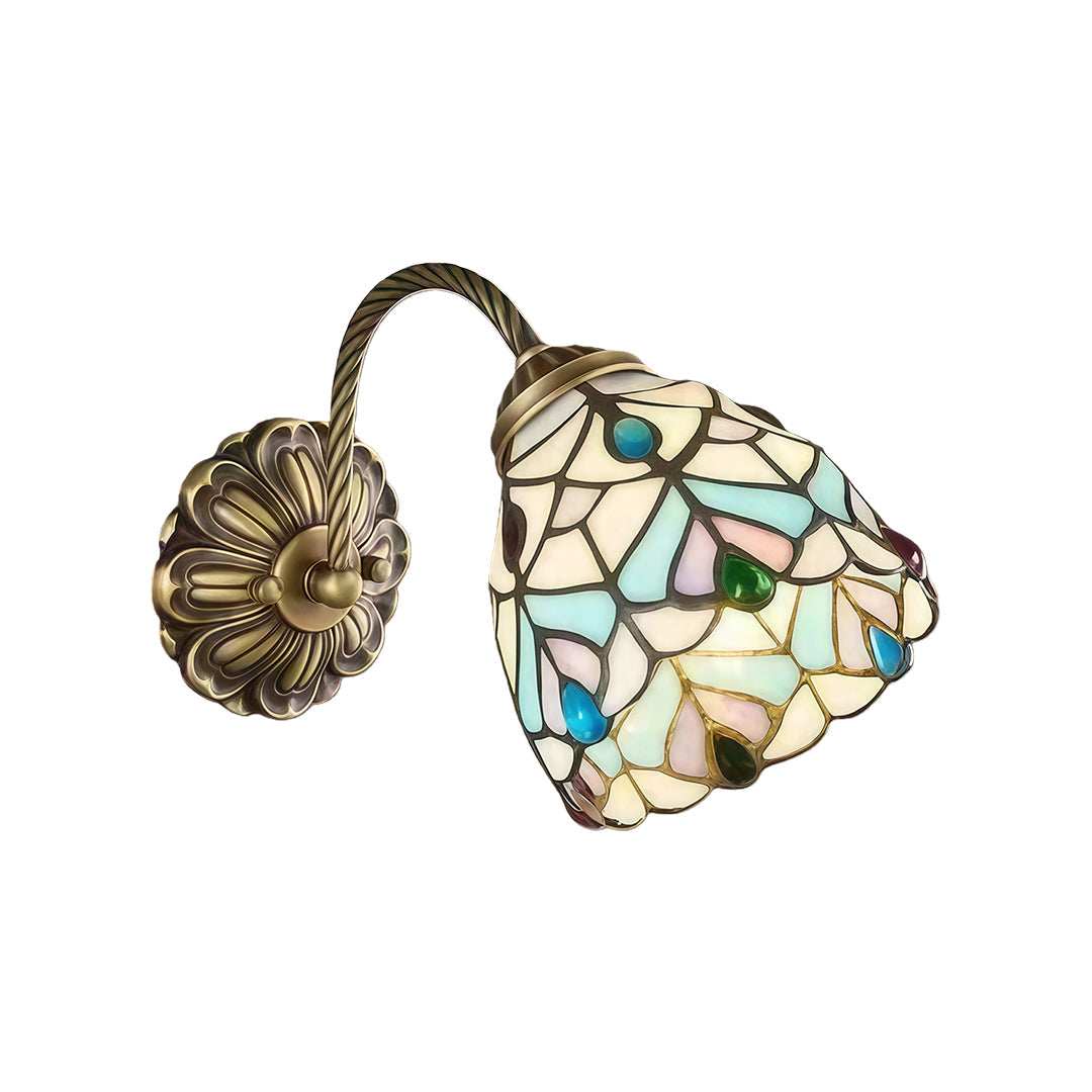 Stained Glass Wall Sconce Lighting American Country-Style Lamp