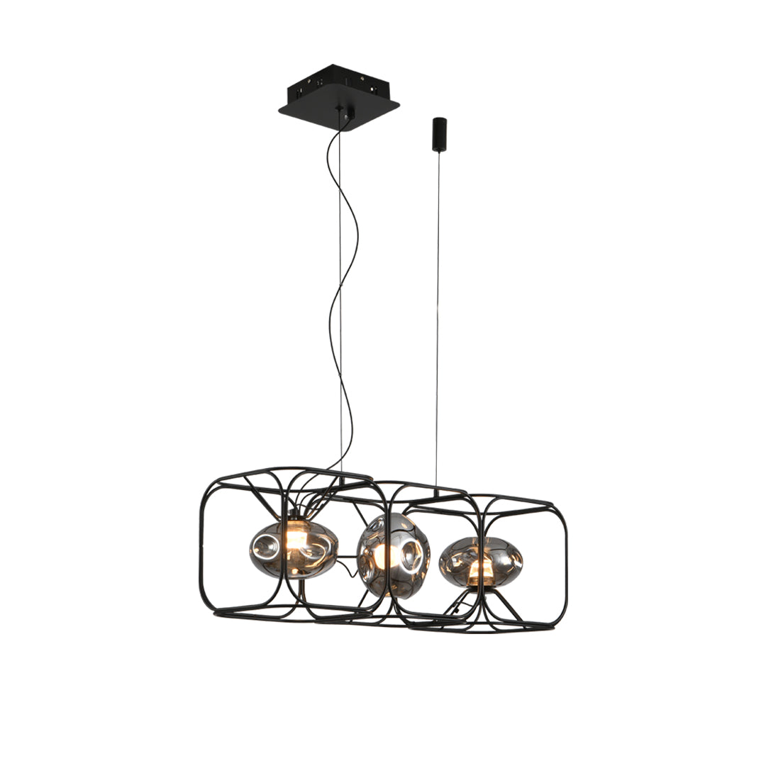 LED Square Cage Chandelier Nordic