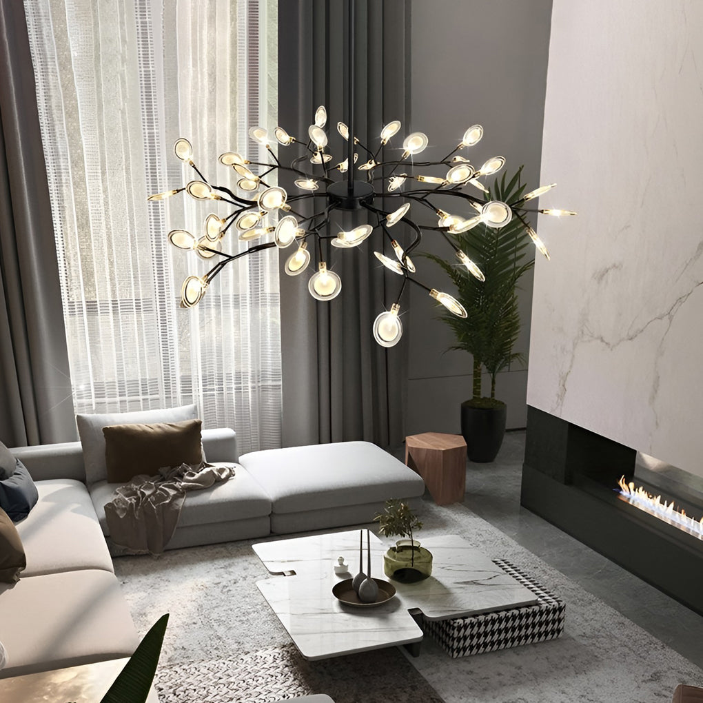 Modern Tree Branch Chandelier Metal Acrylic Ceiling Light