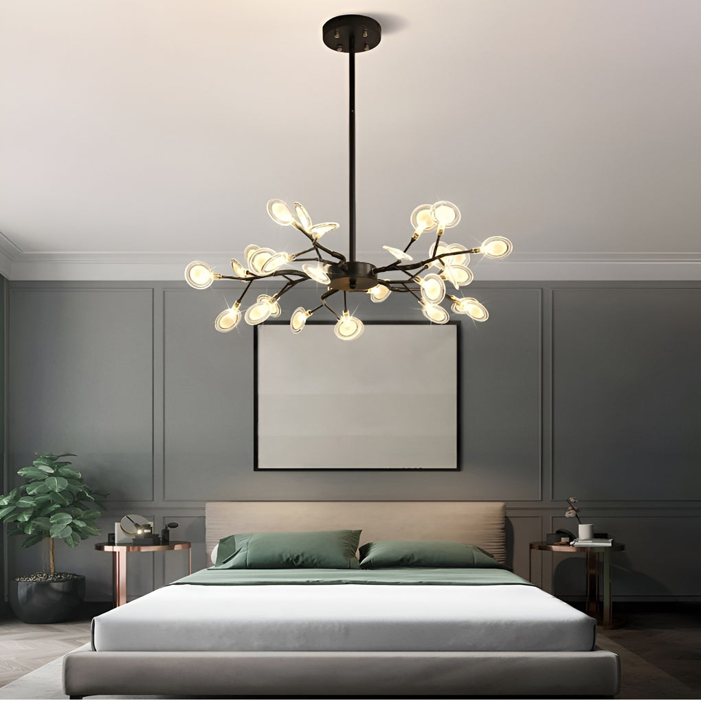 Modern Tree Branch Chandelier Metal Acrylic Ceiling Light