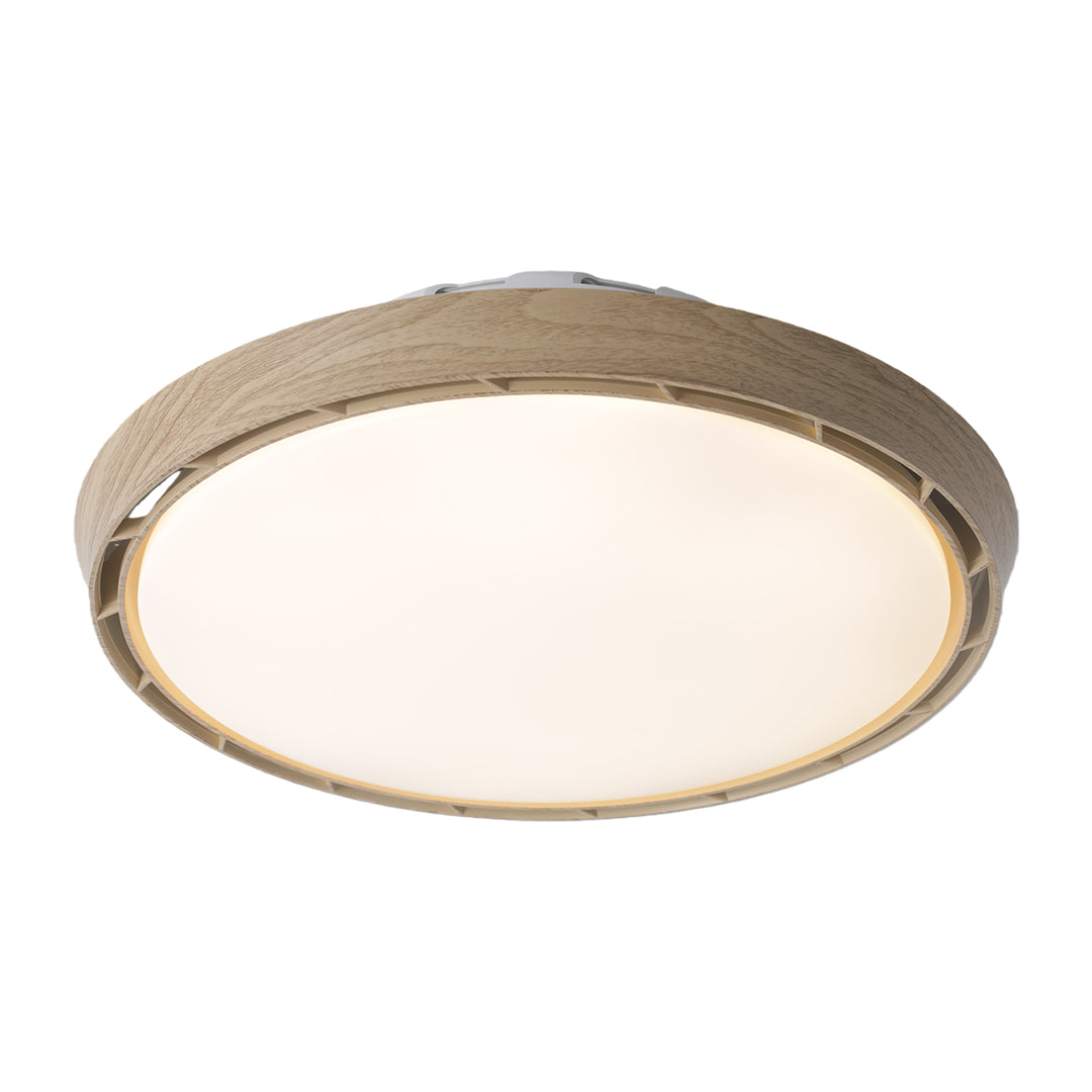 Ceiling Fan Modern with Light LED Simple Round Leafless Dimmable Lamp