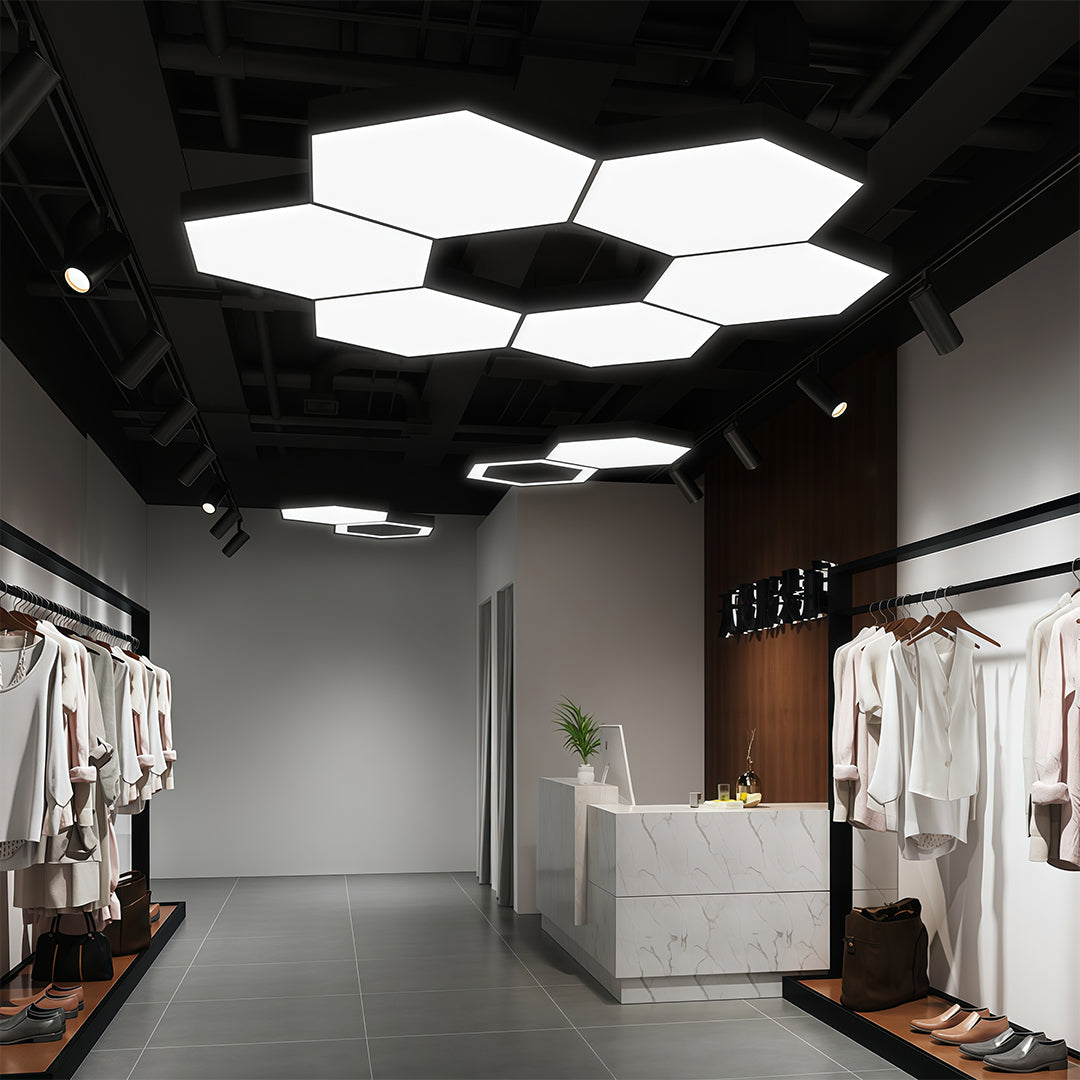 Modern Geometric Chandelier LED Hexagonal Ceiling Light