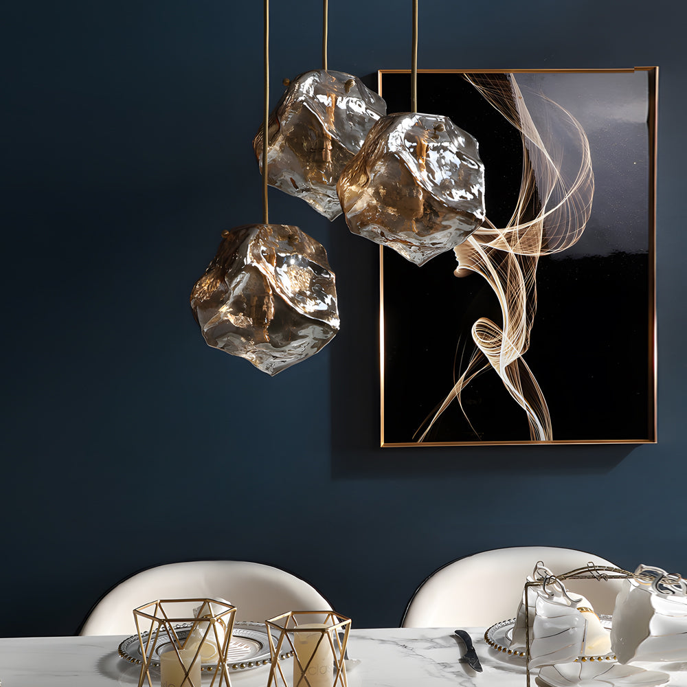 Molten Rock Pendant Light Minimalist Irregular Ceiling Light