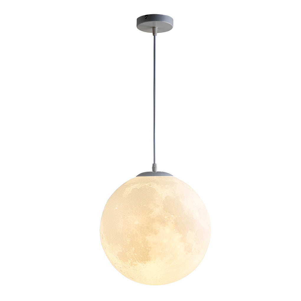 Moon Globe Pendant Light Crescent Creative White Ceiling Light