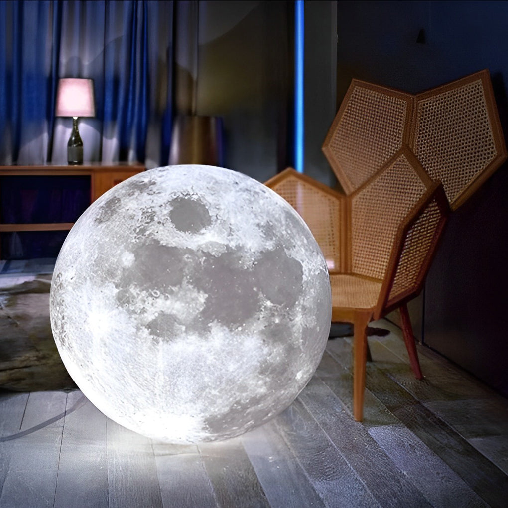 Moon Globe Pendant Light Crescent Creative White Ceiling Light