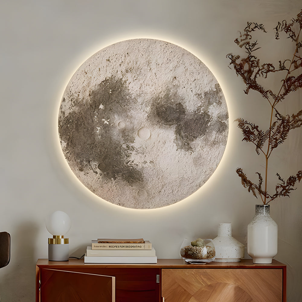 Moon Wall Lamp Modern Sandstone USB Art Decorative Light