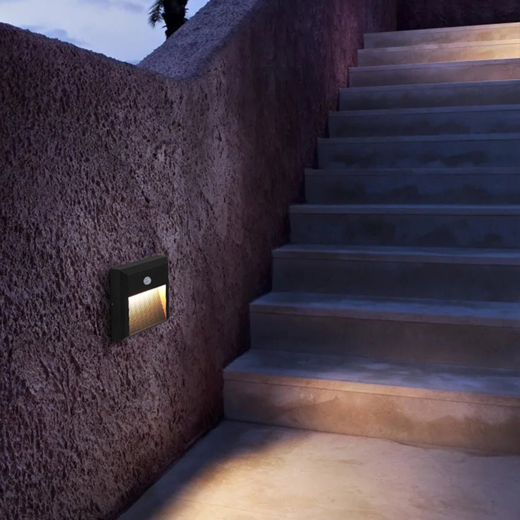 Motion Sensor LED Step Lights Modern Intelligent Outdoor Light
