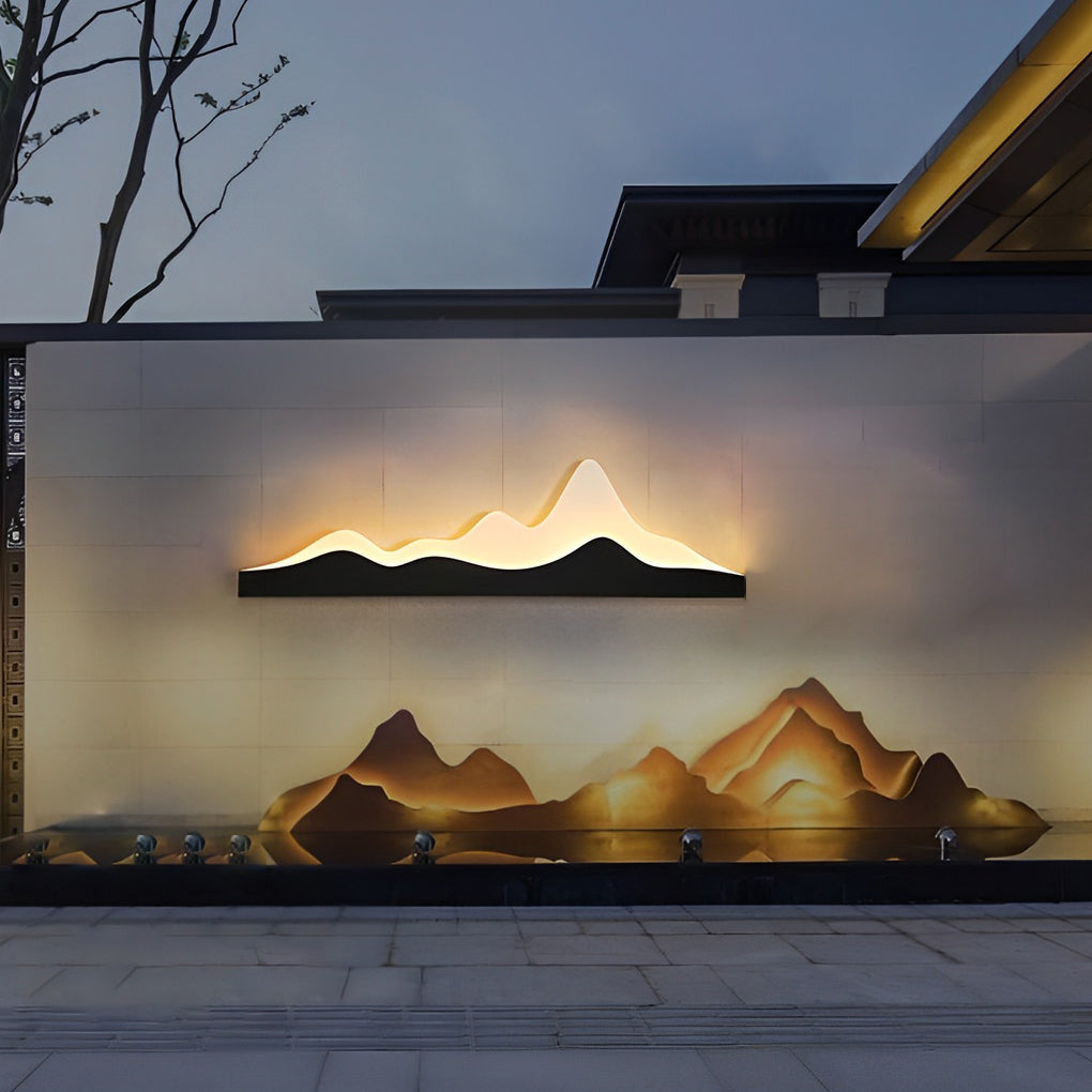 Mountain LED Wall Light Silhouette Creative Outdoor Light