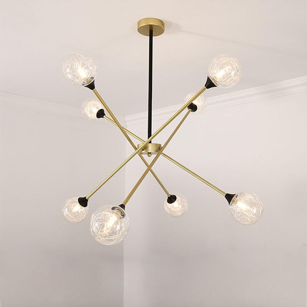 LED Modern Glass Sputnik Chandelier Ceiling Light Hanging Lamp