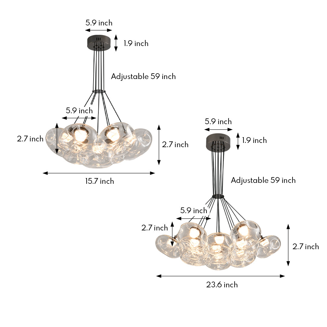 Minimalist LED Multi Light Chandelier Full Starry Sky Modern