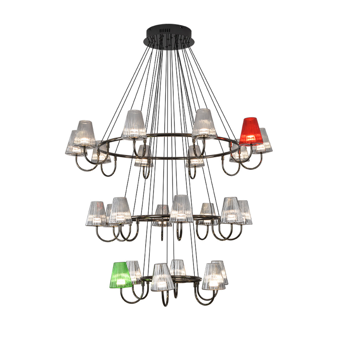 Branch LED Suspension Chandelier American Modern Glass Ceiling Lighting