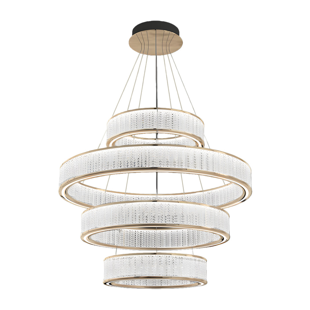 Large Crystal Chandeliers Luxury Circular Ceiling Light