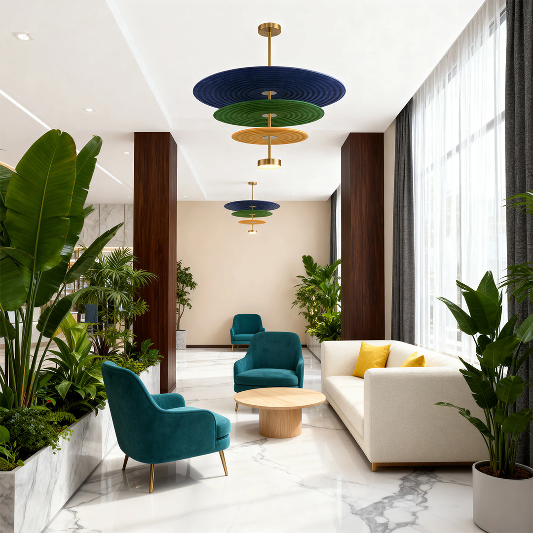 3 Tier Chandelier Acoustic Felt Sound-Absorbing Felt Ceiling Lights