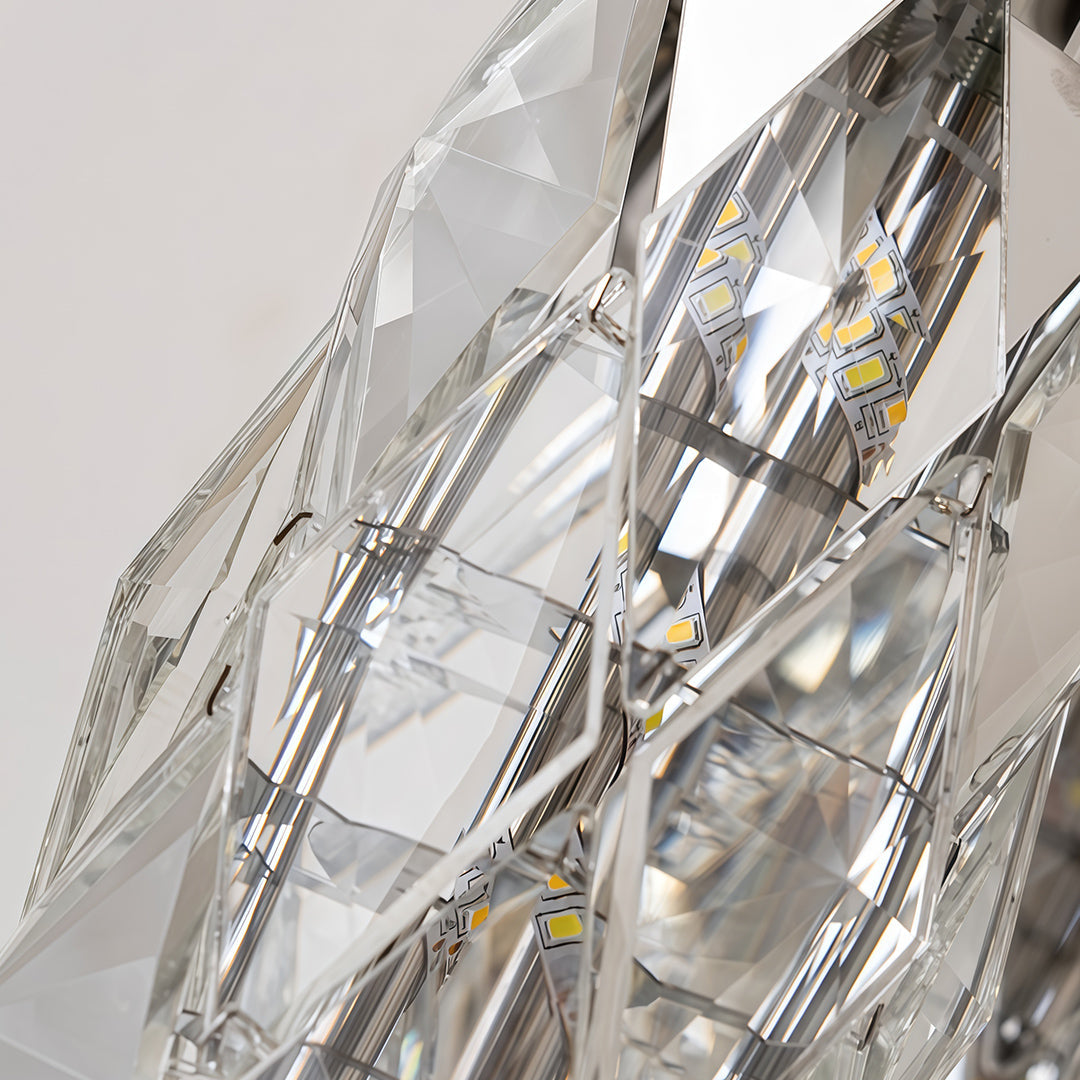 Modern Wall Light Geometric Design Stainless Steel Crystal Lamp
