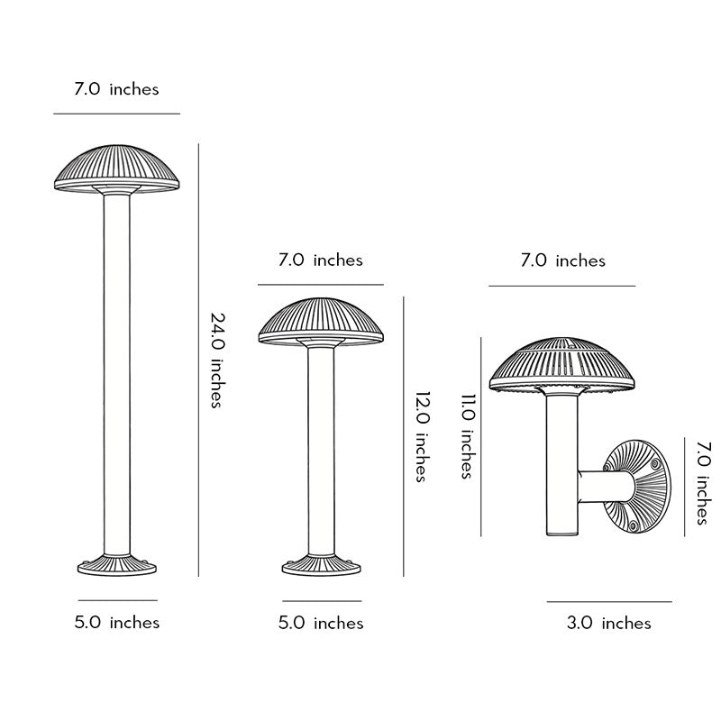 Mushroom Landscape Lights Waterproof Modern Style Lights