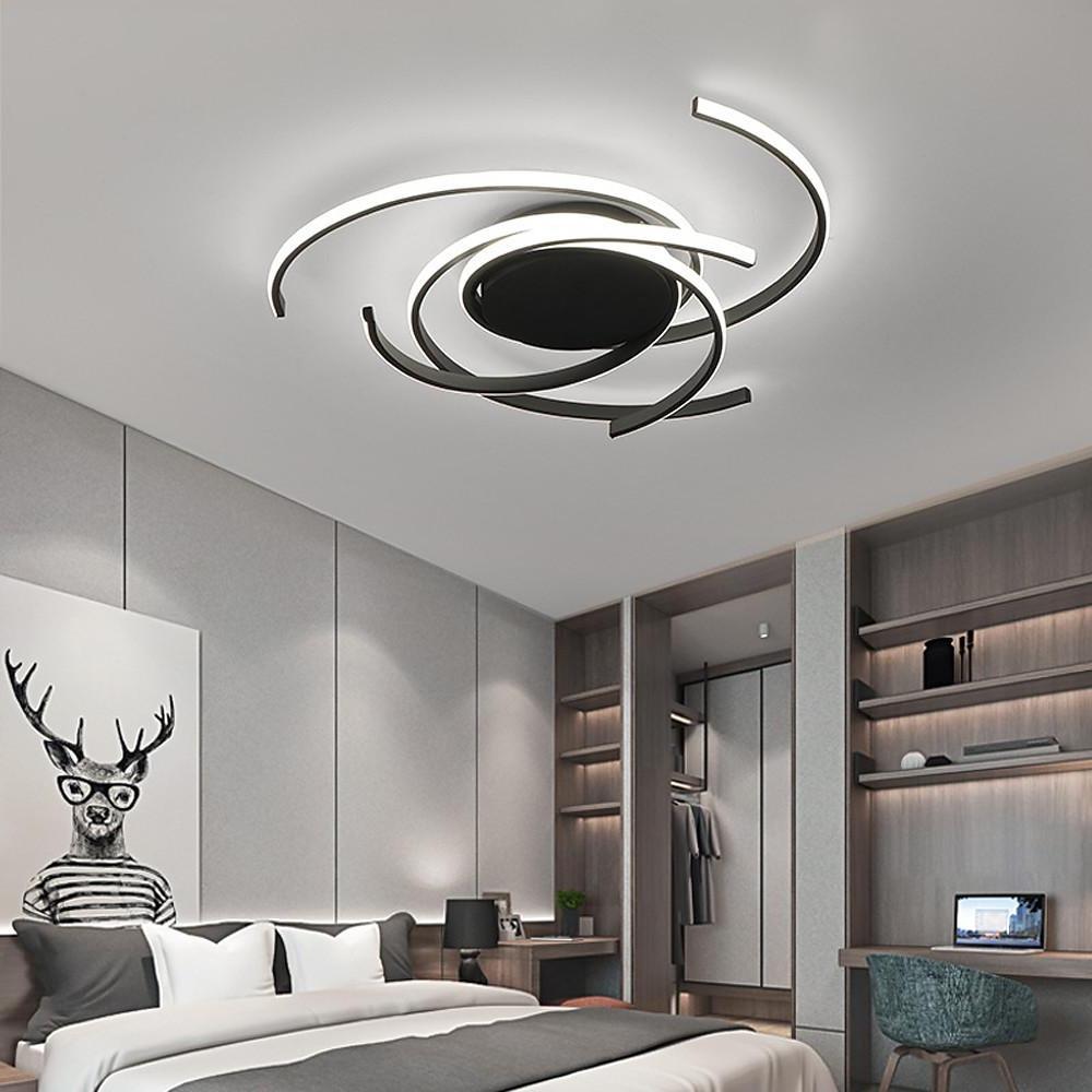 30 Inch Swirls Circle Abstract LED Flush Mount Ceiling Light